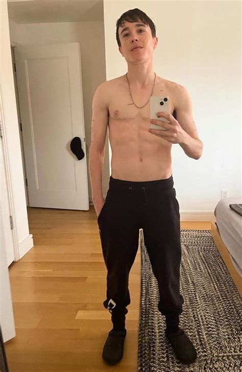 elliott page topless|Elliot Page jokes he’s testing ‘new phone’ with topless selfie